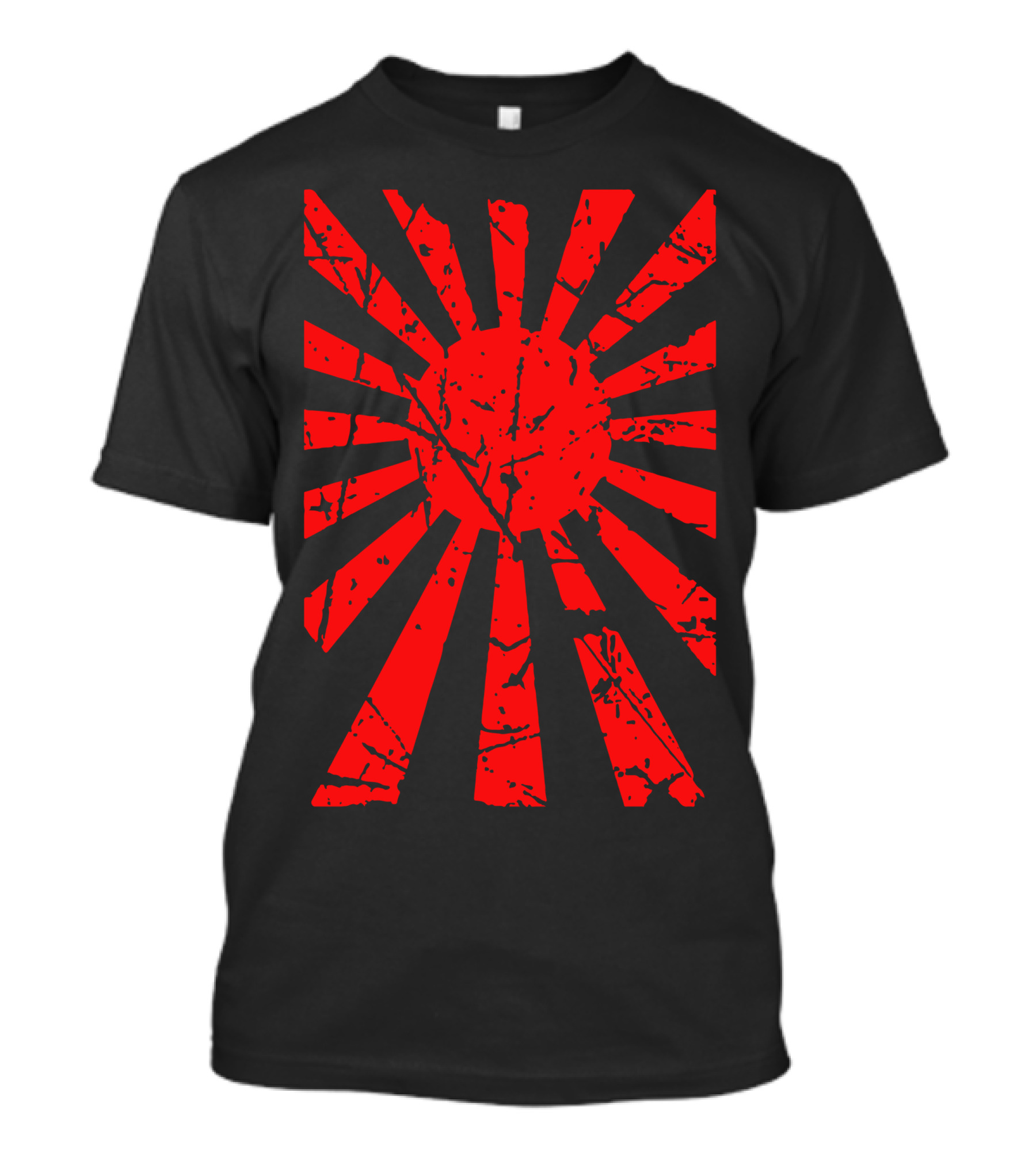 Japanese Rising Sun Flag Iconic Symbol Vintage Look T-Shirt