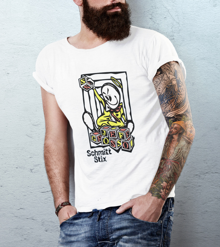 Jeff Grosso Schmitt Stix S52 Blocks Character T-Shirt