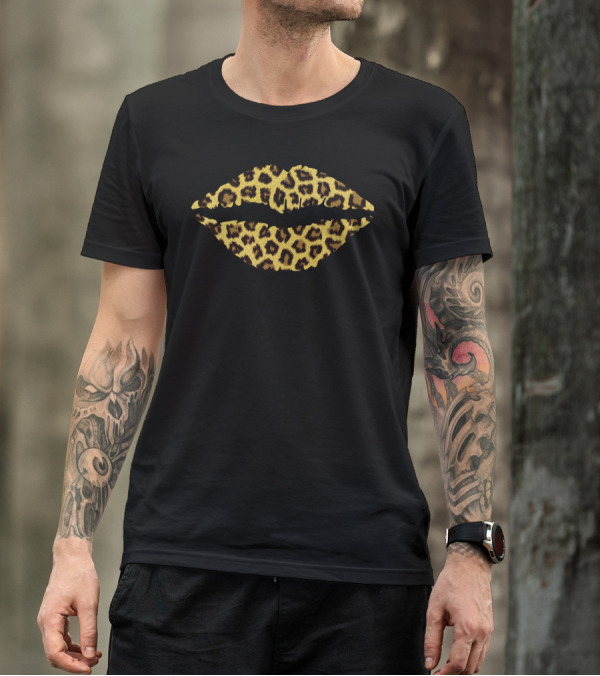 Hen Night Leopard Print Lips T-Shirt