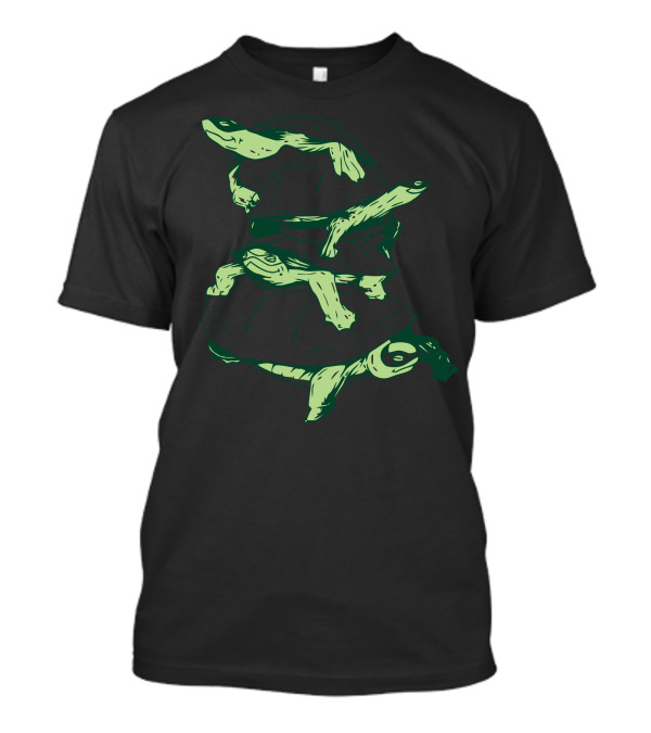 Masked Turtles Green Stacked Shells T-Shirt