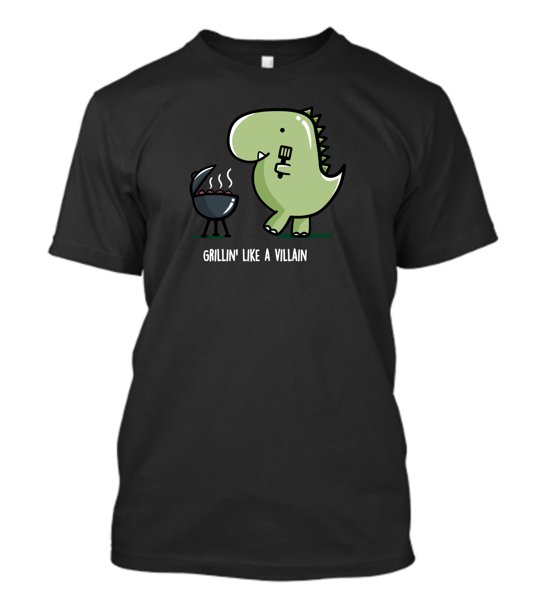 Grillin' Like A Villain Meatasaurus Rex Dinosaur Barbecue T-Shirt