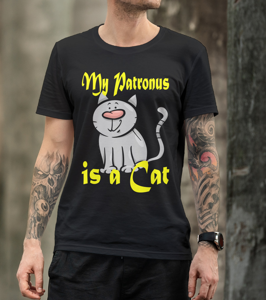 My Patronus Is A Cat Funny Cartoon T-Shirt