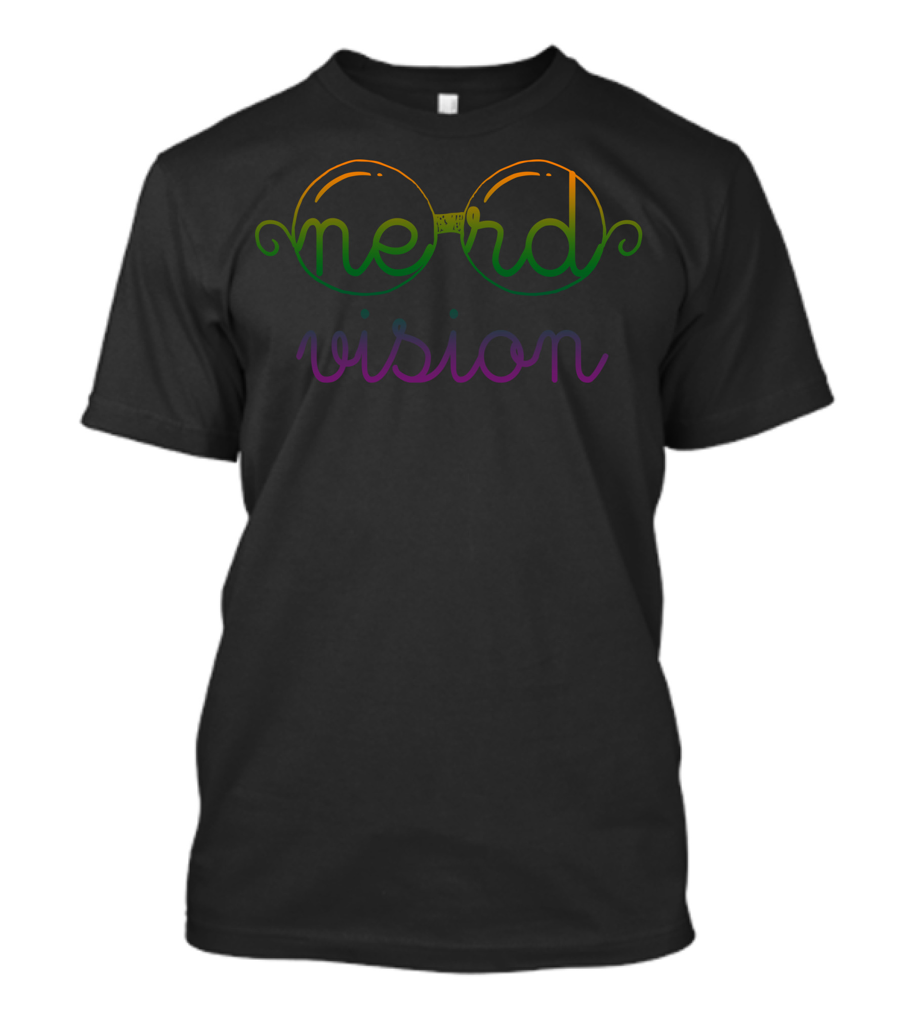 Nerd Vision Glasses Rainbow Gradient T-Shirt