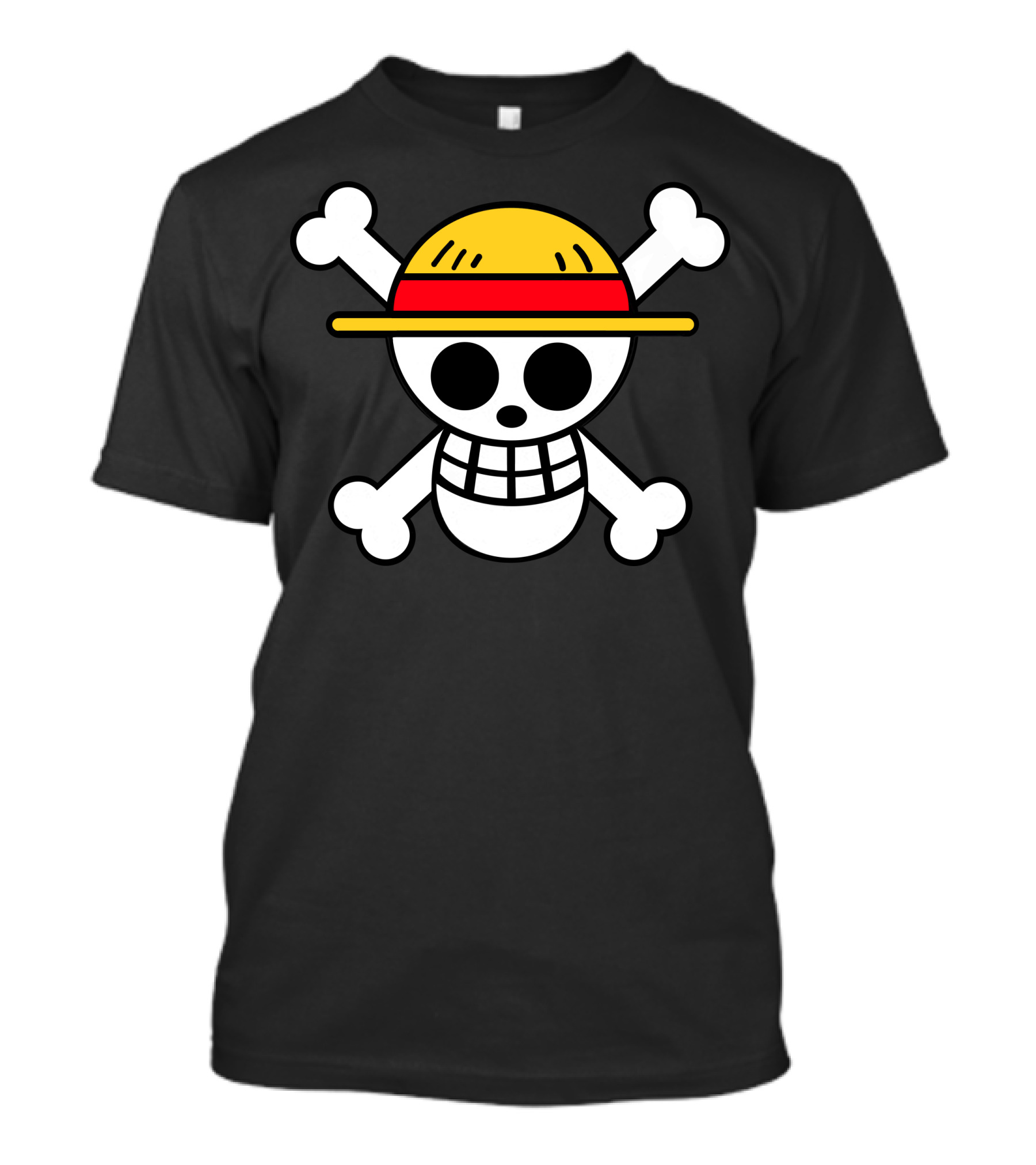 One Piece Anime Straw Hat Jolly Roger Skull And Crossbones T-Shirt