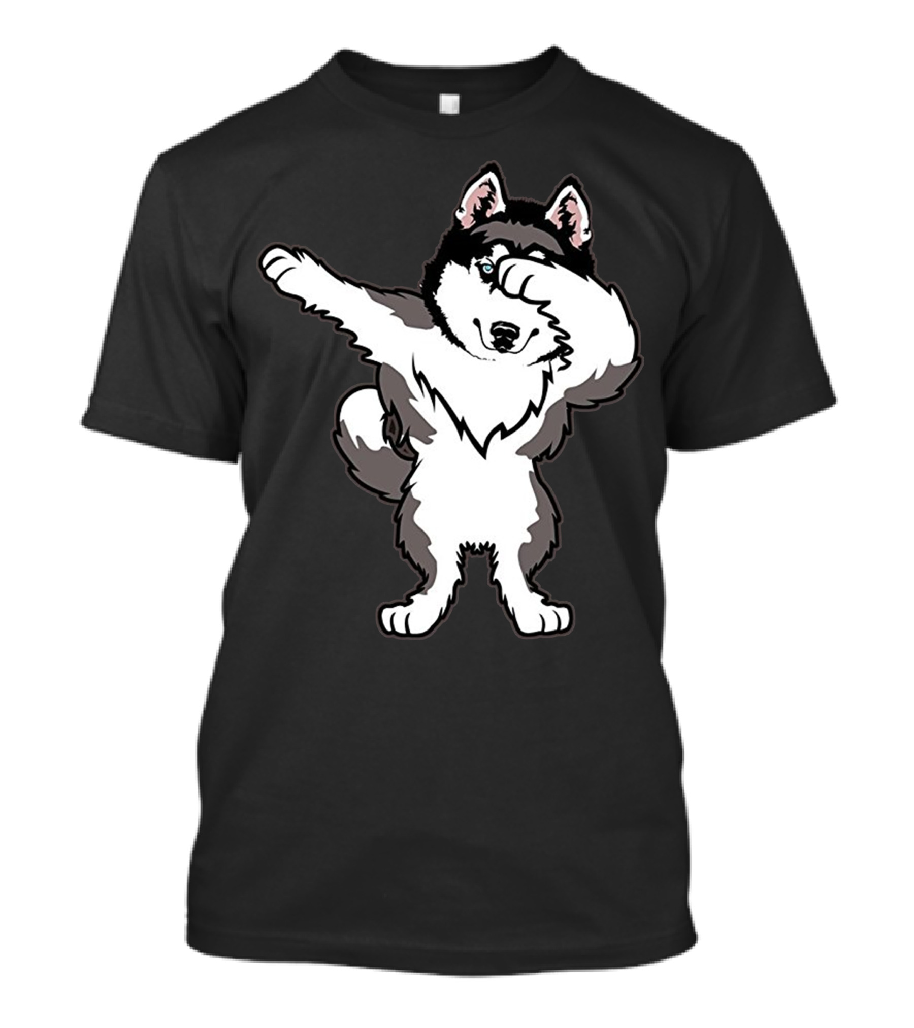 Siberian Husky Cute Dabbing Dance Pose T-Shirt
