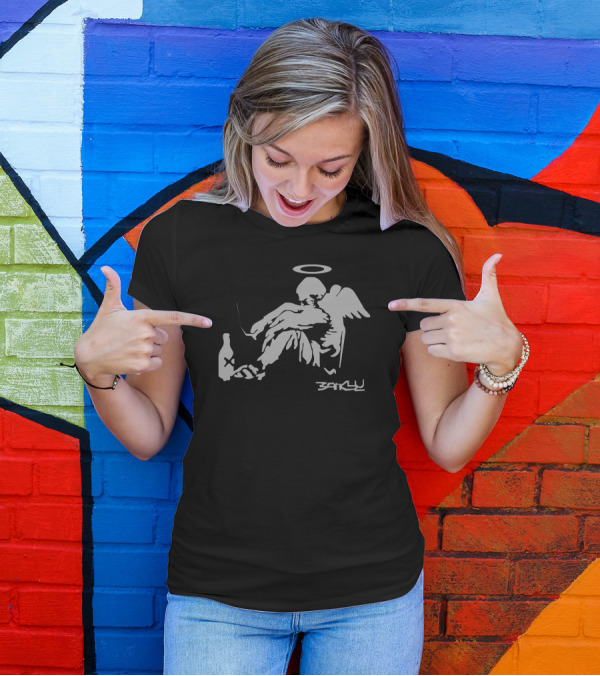 Banksy Fallen Angel Barclu T-Shirt