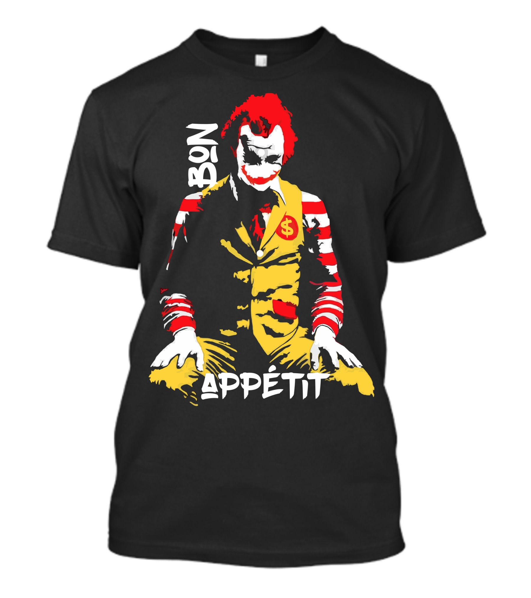 Bon Appetit Joker Ronald McDonald Mashup T-Shirt