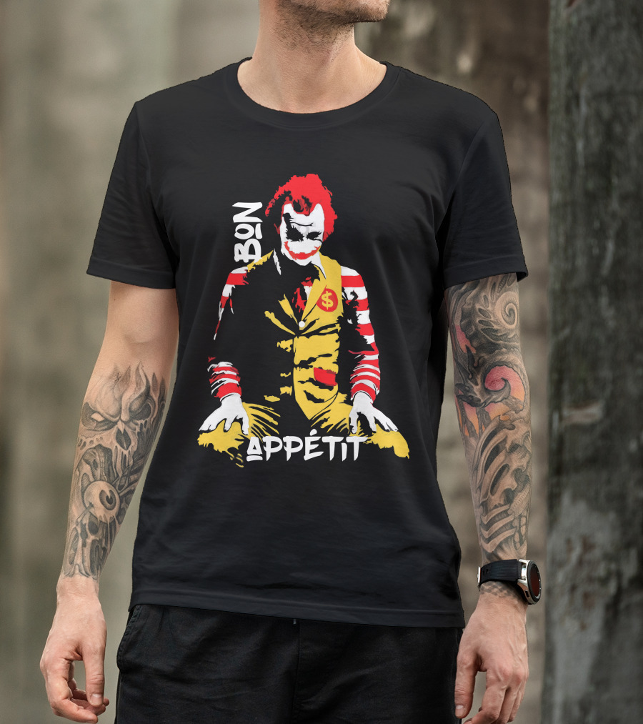 Bon Appetit Joker Ronald McDonald Mashup T-Shirt