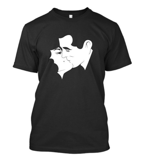 Bw Lovers Black White Romantic Face T-Shirt