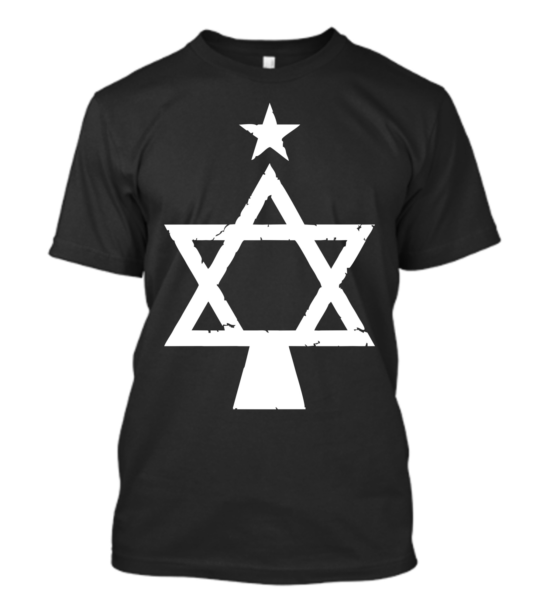 Chrismukkah Star Of David Tree Fusion T-Shirt
