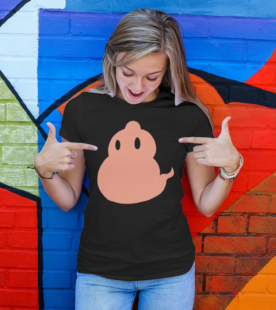 Chubby Ghost Halloween Peach Cartoon Blob T-Shirt