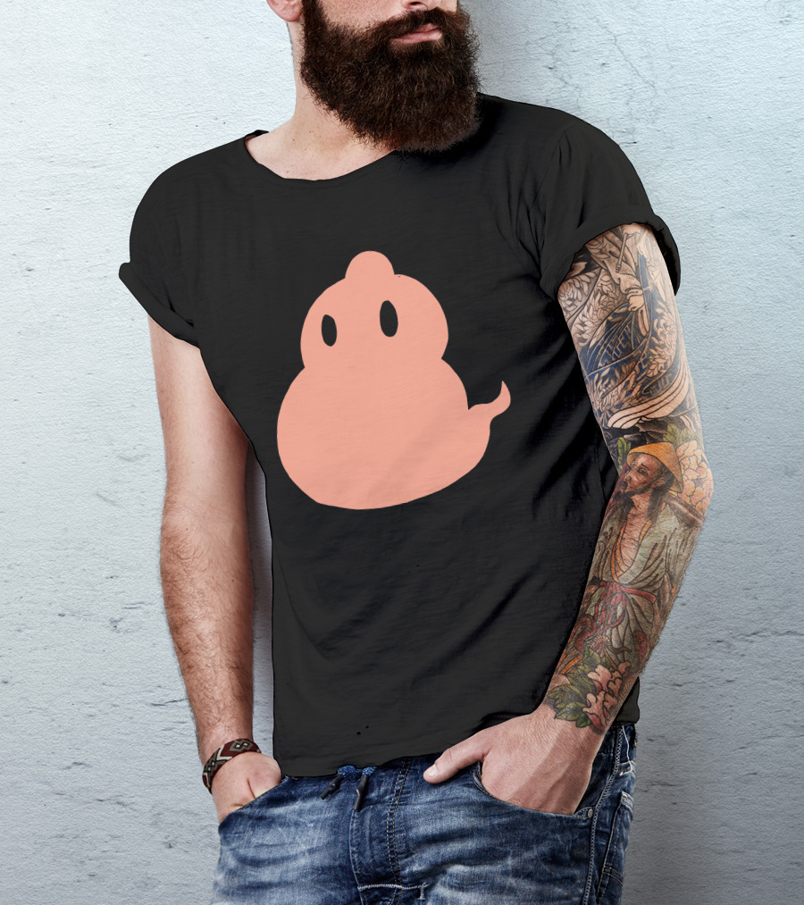 Chubby Ghost Halloween Peach Cartoon Blob T-Shirt