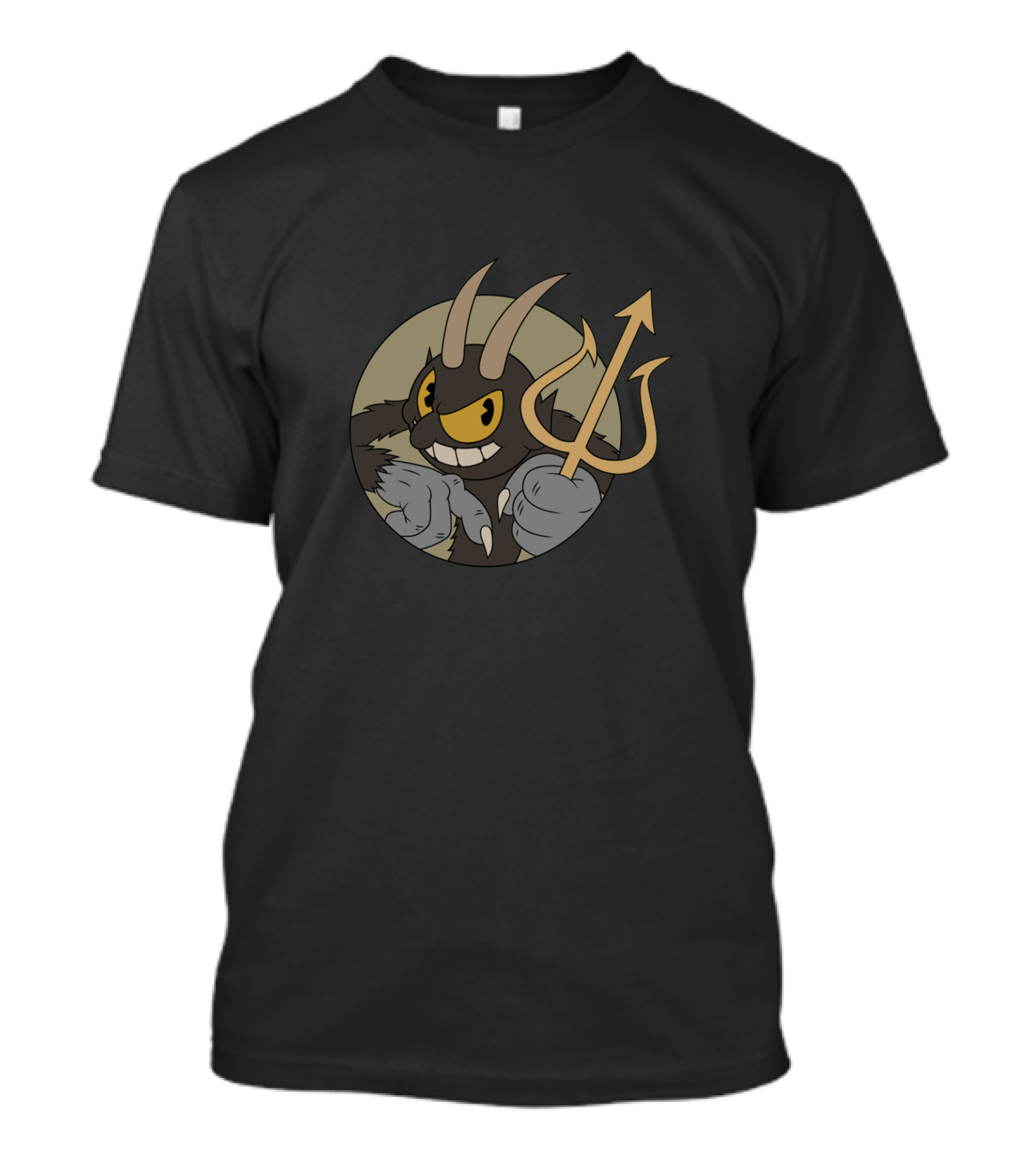 Cuphead Devil Pitchfork Horned Character T-Shirt