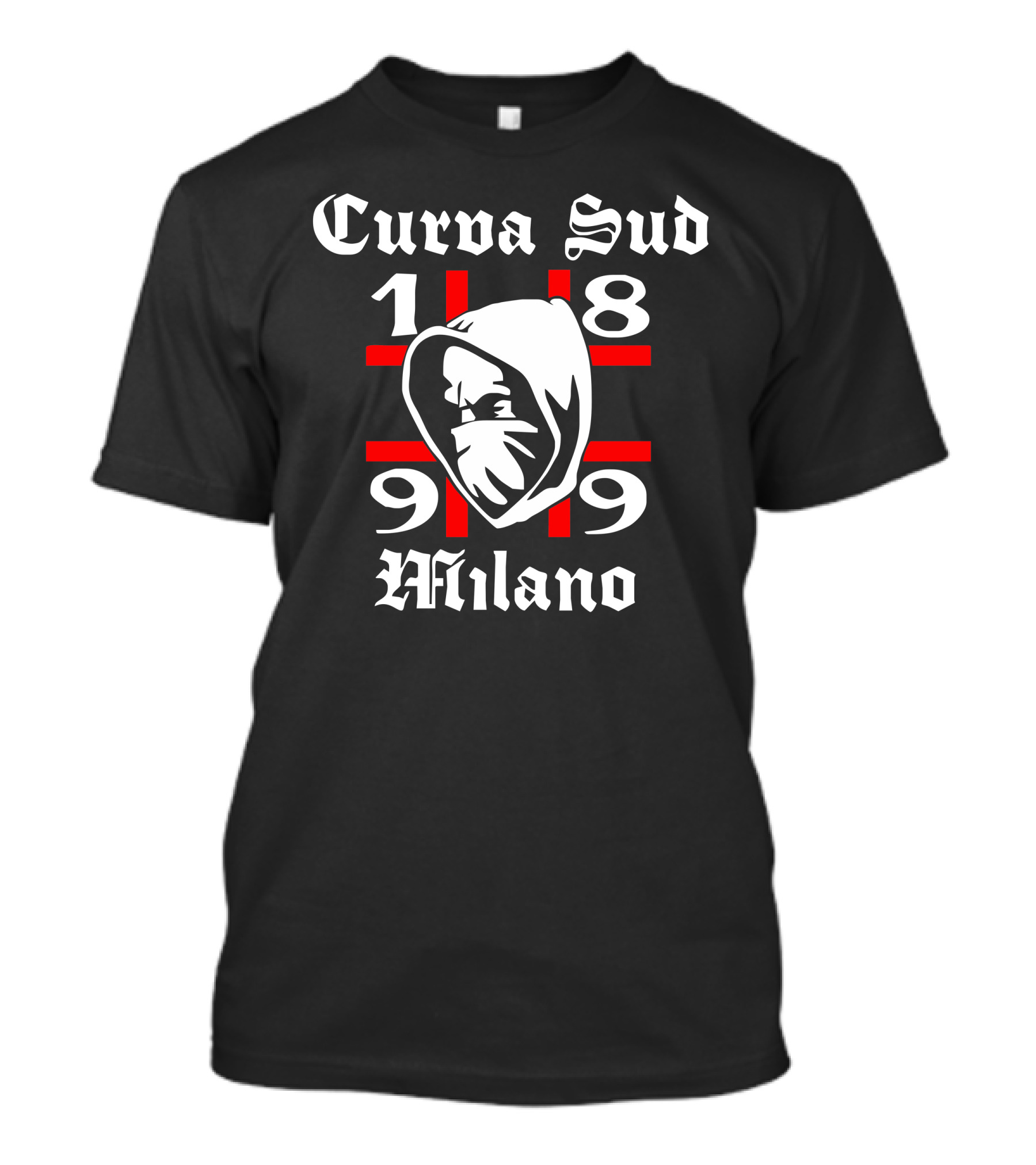 Curva Sud Milano 1899 Hooded Figure Iconic Emblem T-Shirt