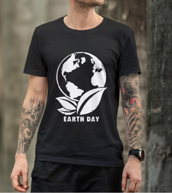 Earth Day Globe With Leaves T-Shirt