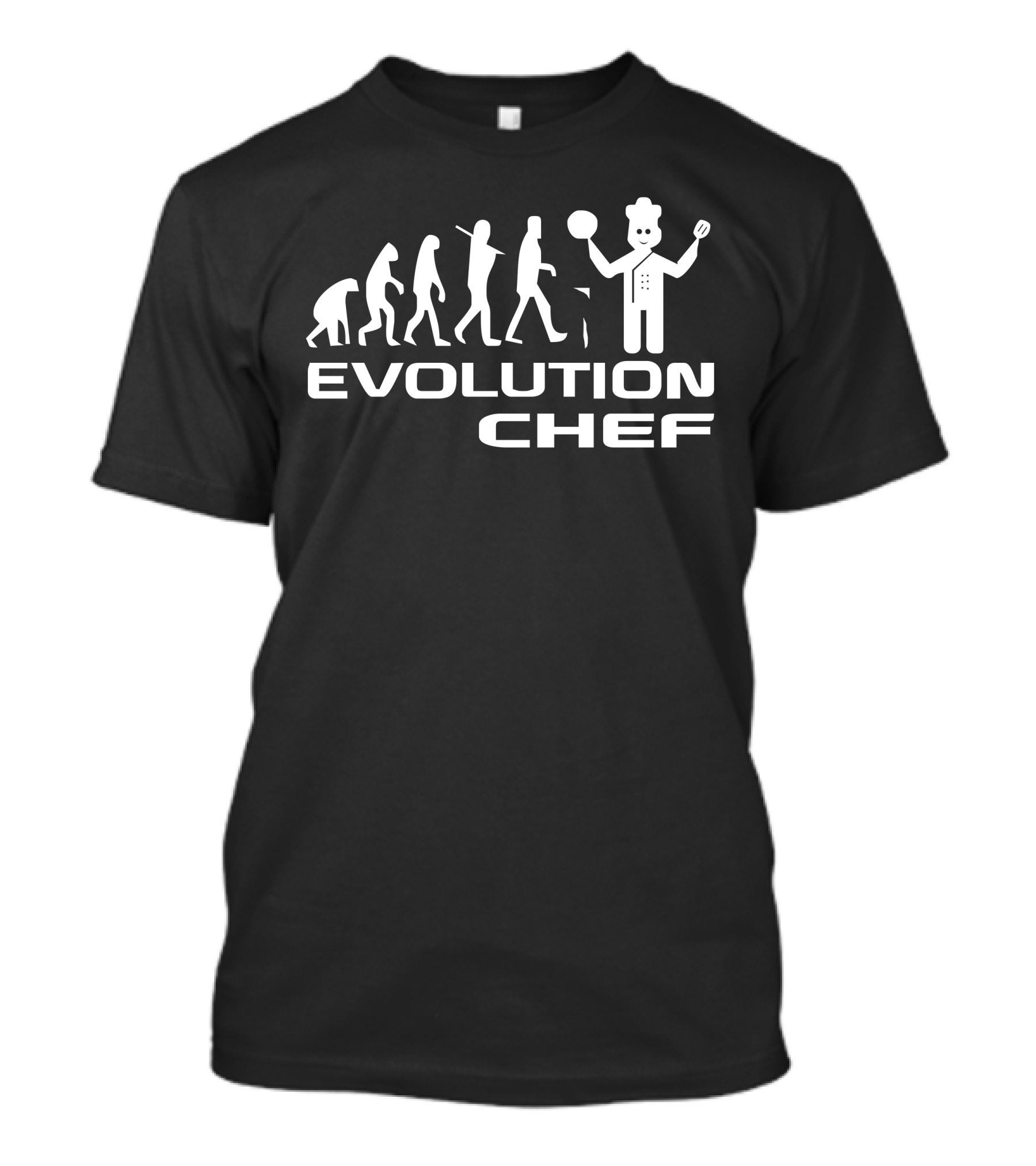 Evolution Of A Chef Cooking Journey From Primates To Culinary Mastery T-Shirt