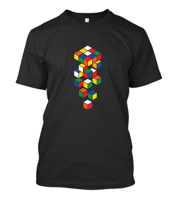 Fragmented Rubik's Cube Puzzle Blocks T-Shirt
