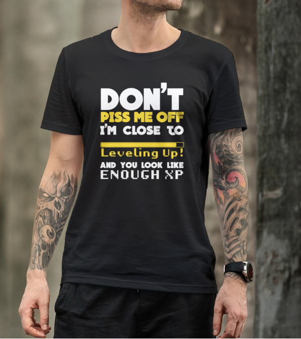 Don't Piss Me Off I'm Close To Leveling Up And You Look Like Enough XP T-Shirt