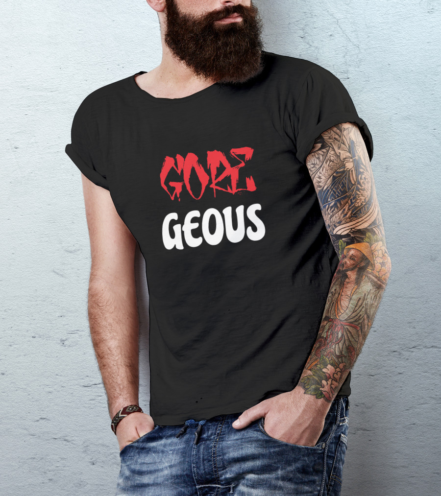 Gore Geous Horror Typography Red T-Shirt