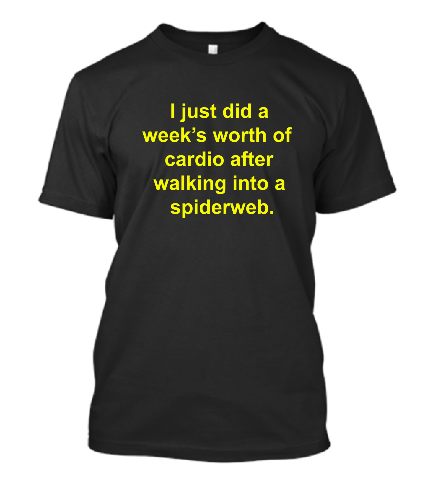 I Just Did A Week's Worth Of Cardio After Walking Into A Spiderweb T-Shirt