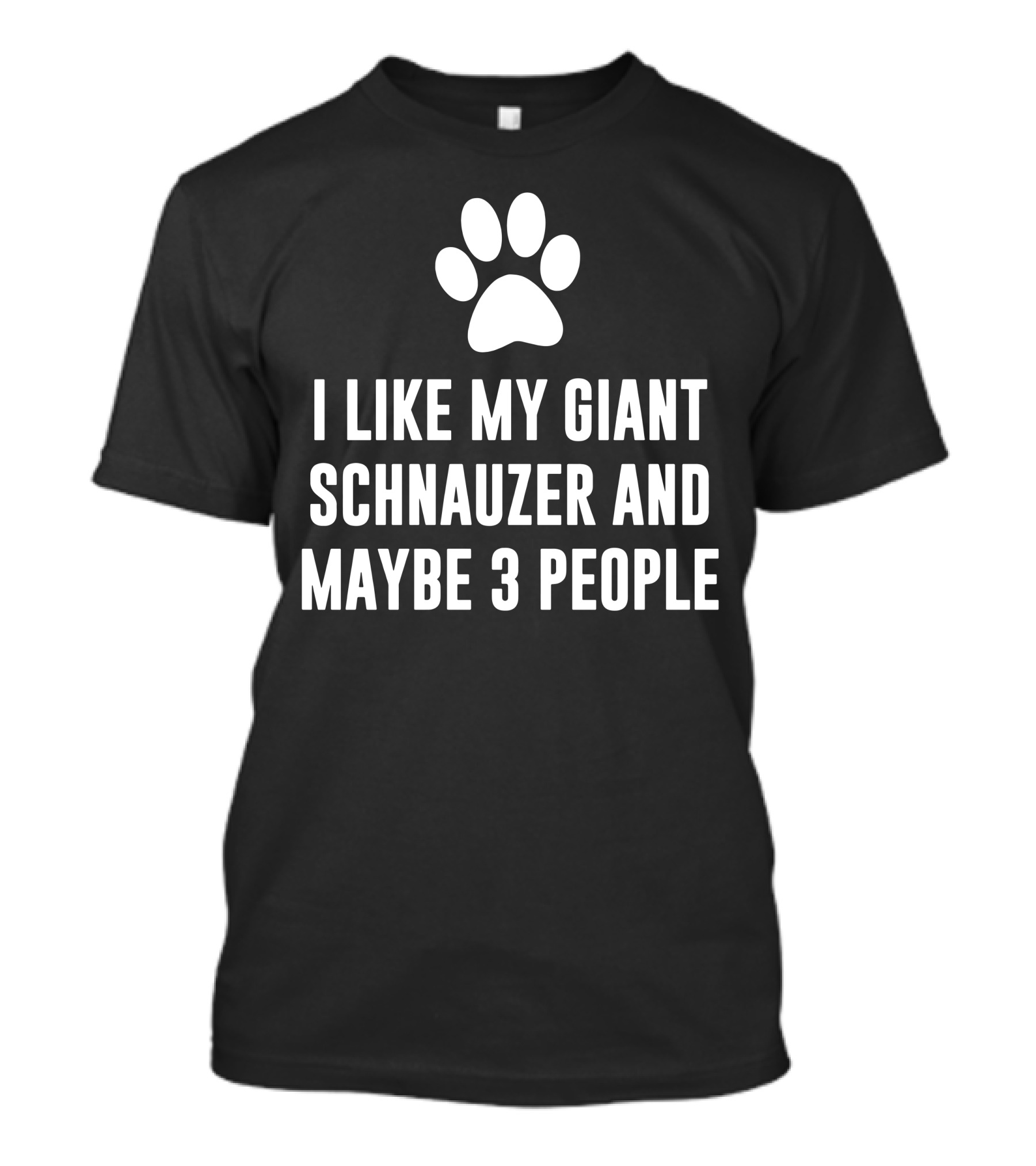 I Like My Giant Schnauzer Paw Print And Maybe 3 People T-Shirt