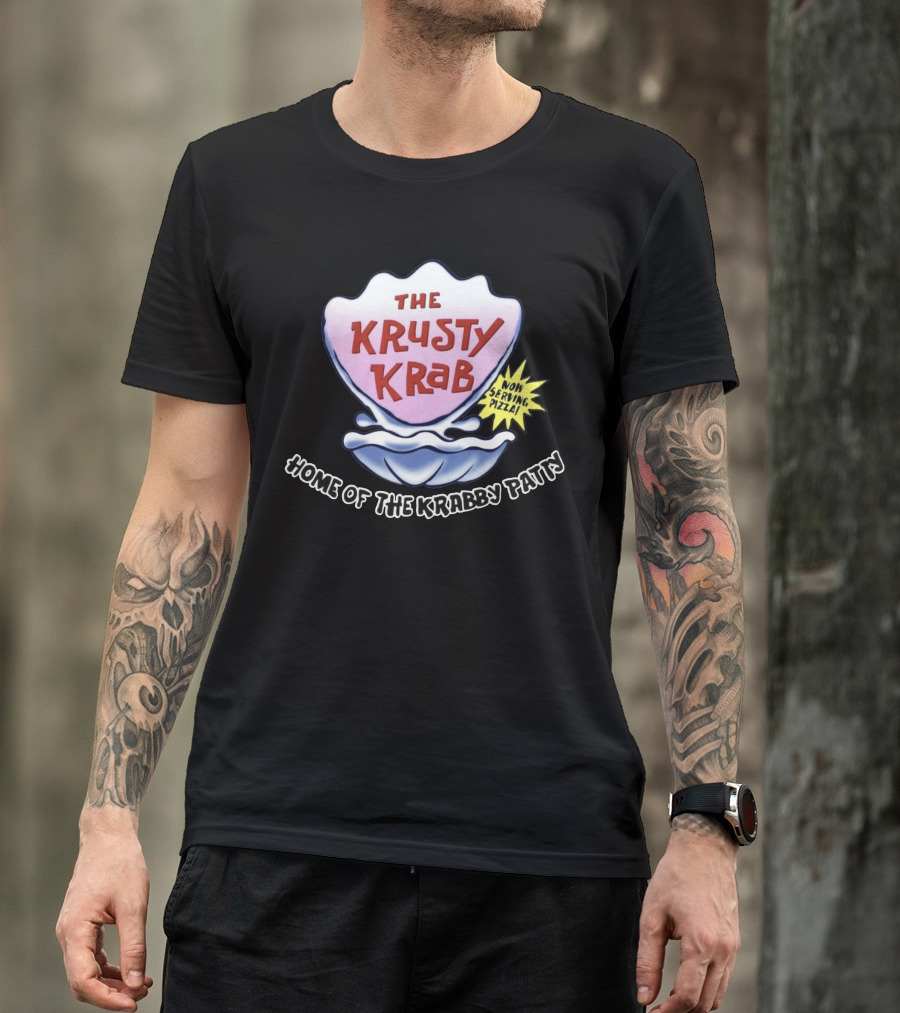 The Krusty Krab Now Serving Pizza Home Of The Krabby Patty T-Shirt
