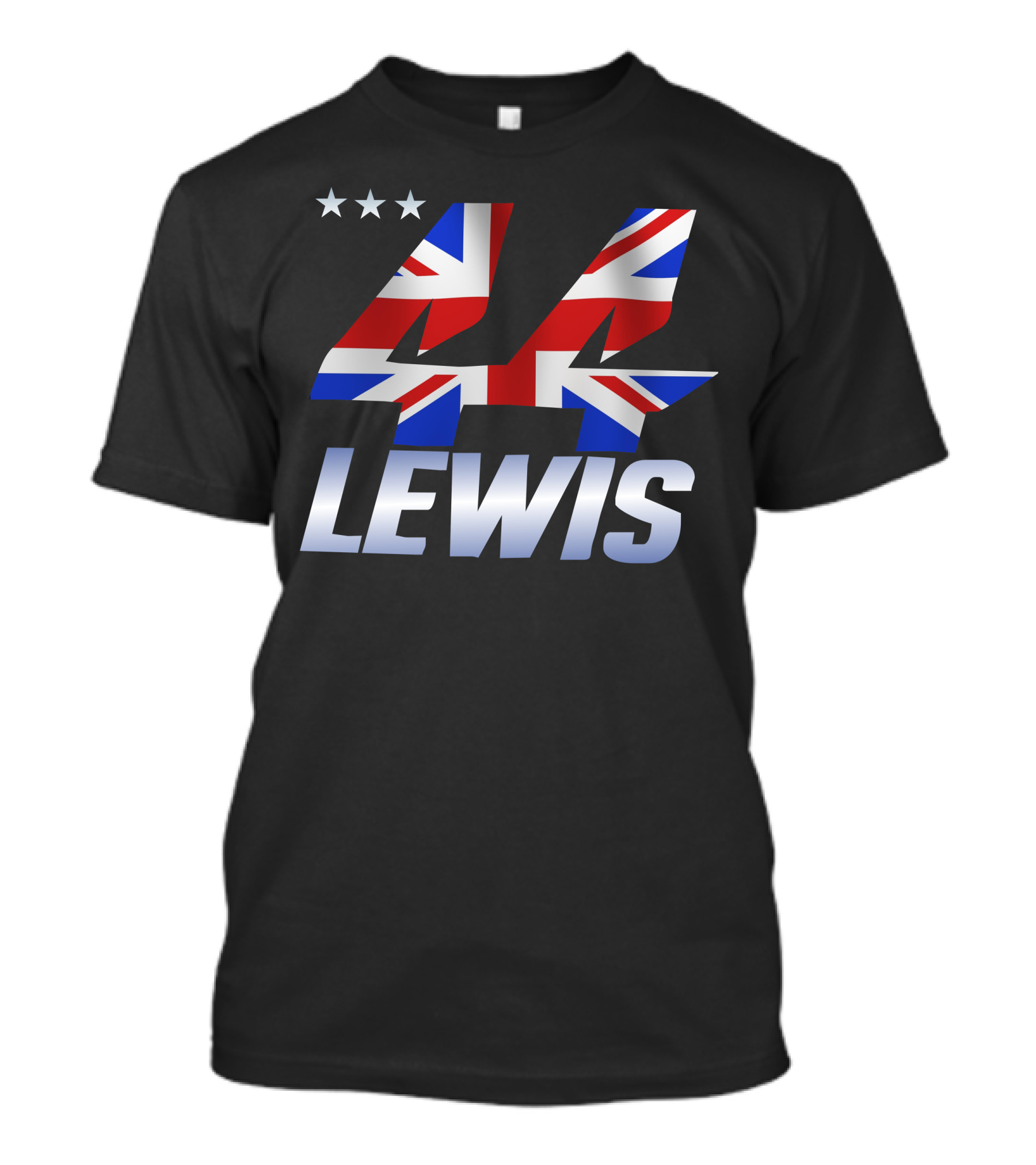Lewis 44 Union Jack Formula Racing Stars T-Shirt