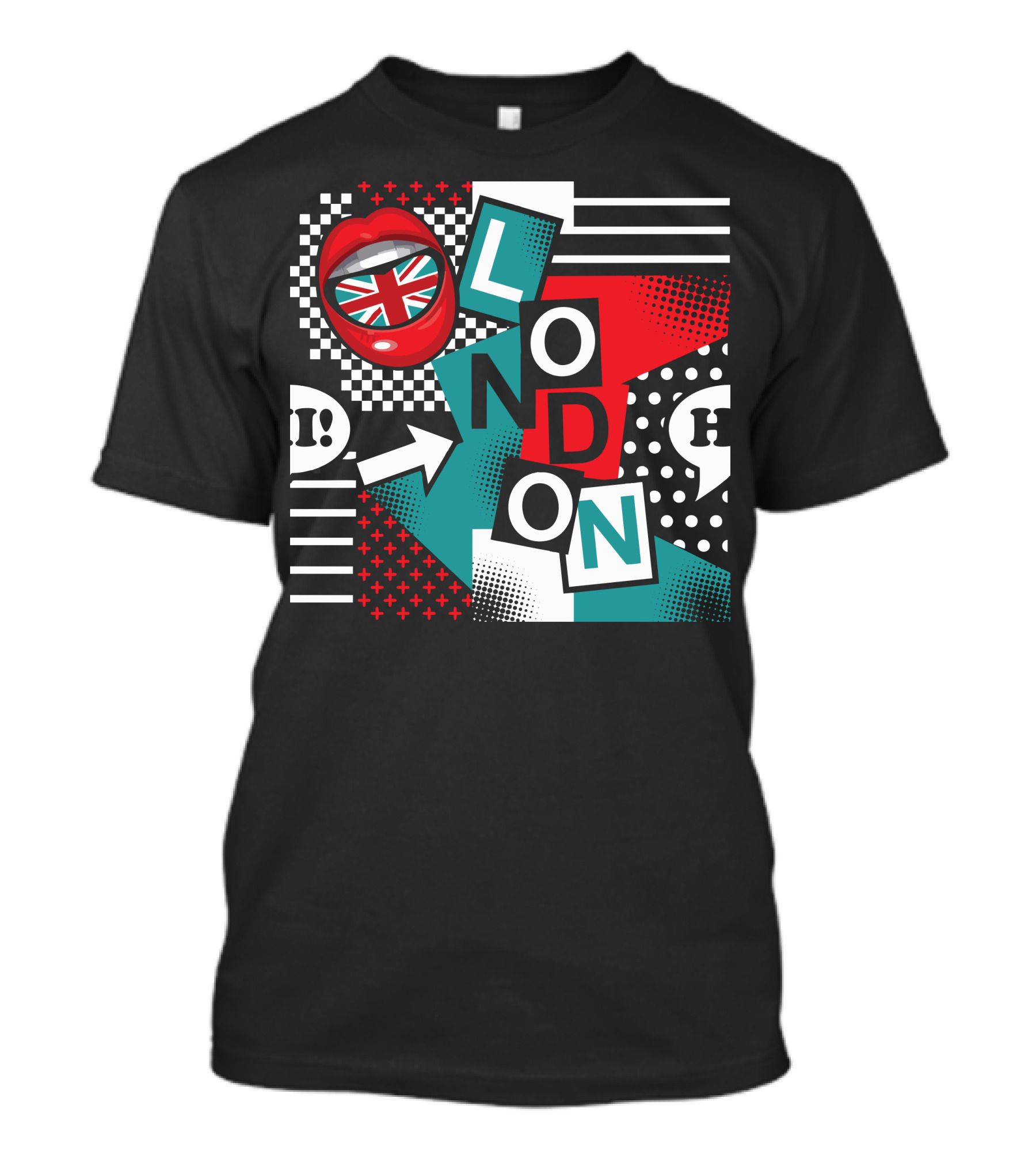 London Pop Art Union Jack Retro T-Shirt