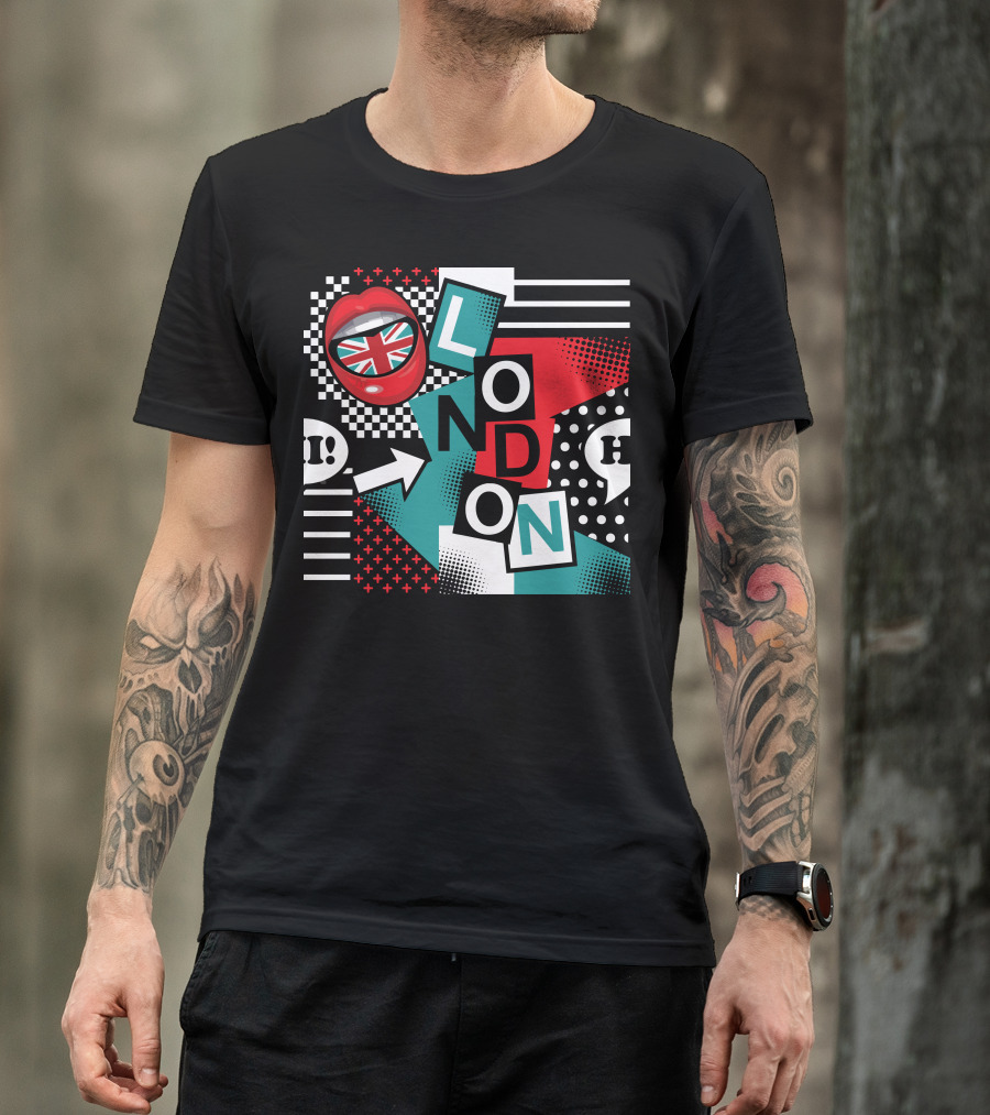 London Pop Art Union Jack Retro T-Shirt