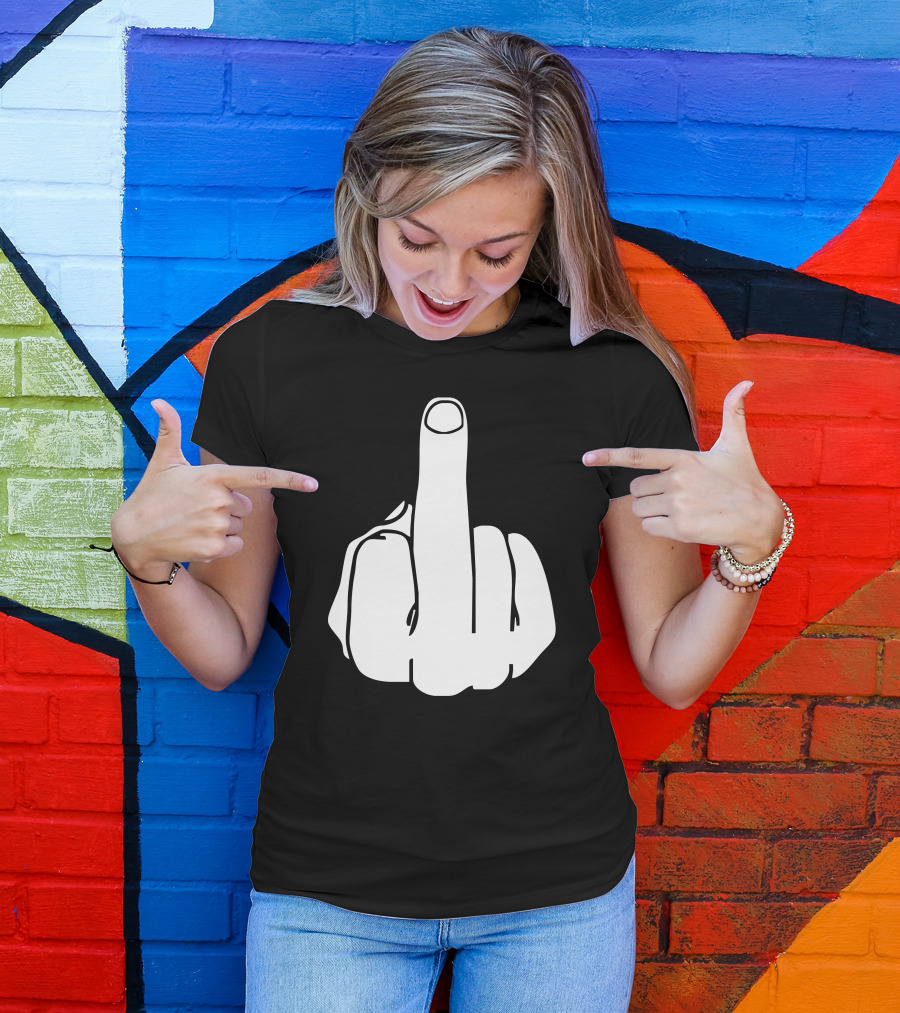 Middle Finger Icon Gesture T-Shirt