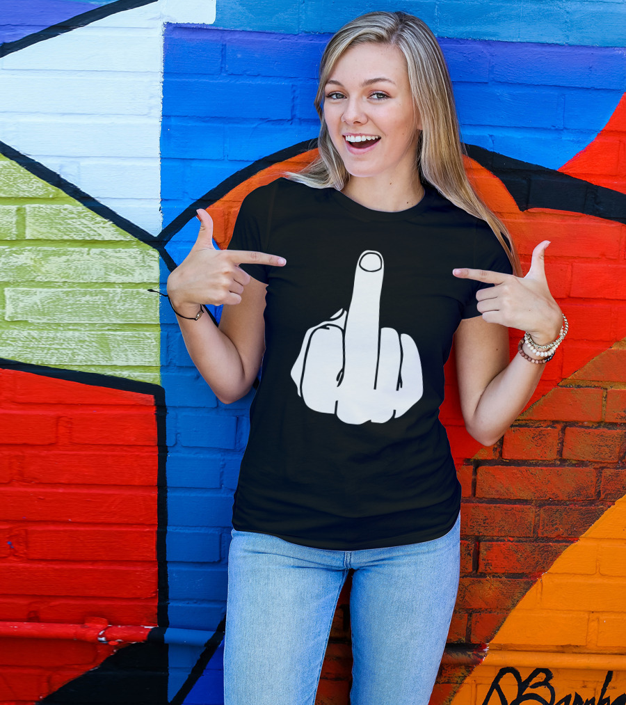 Middle Finger Icon Gesture T-Shirt