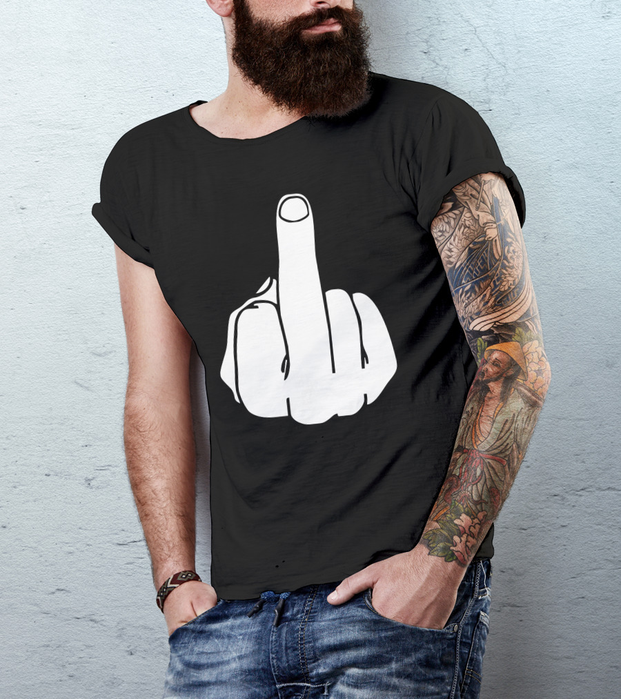 Middle Finger Icon Gesture T-Shirt