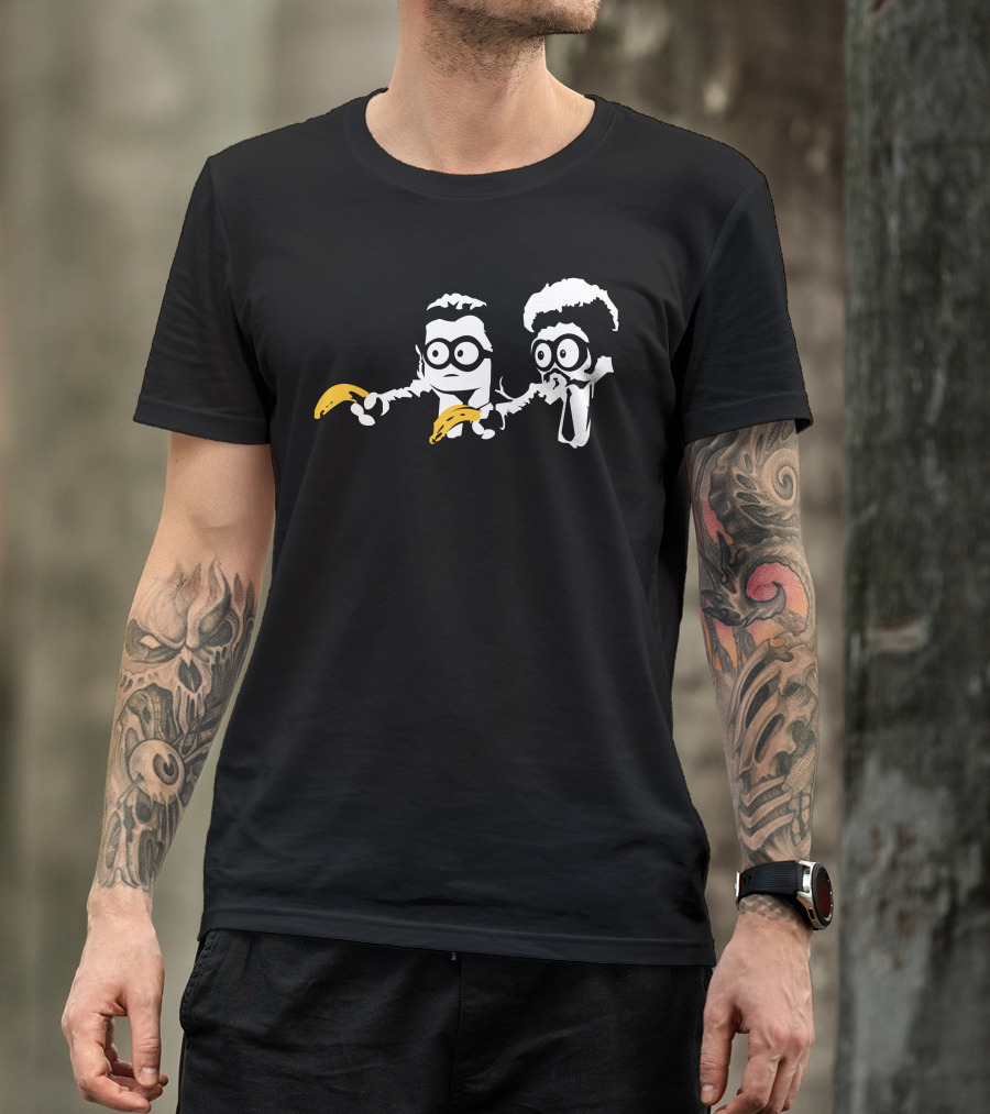 Minion Pulpe Fiction Parody With Bananas T-Shirt