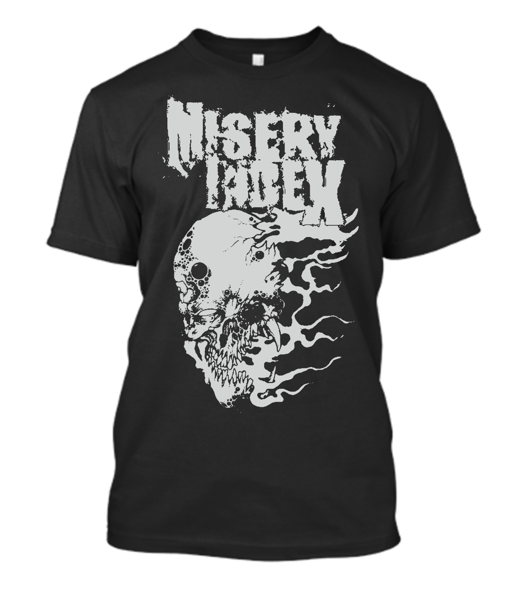 Misery Index Skull With Flames T-Shirt