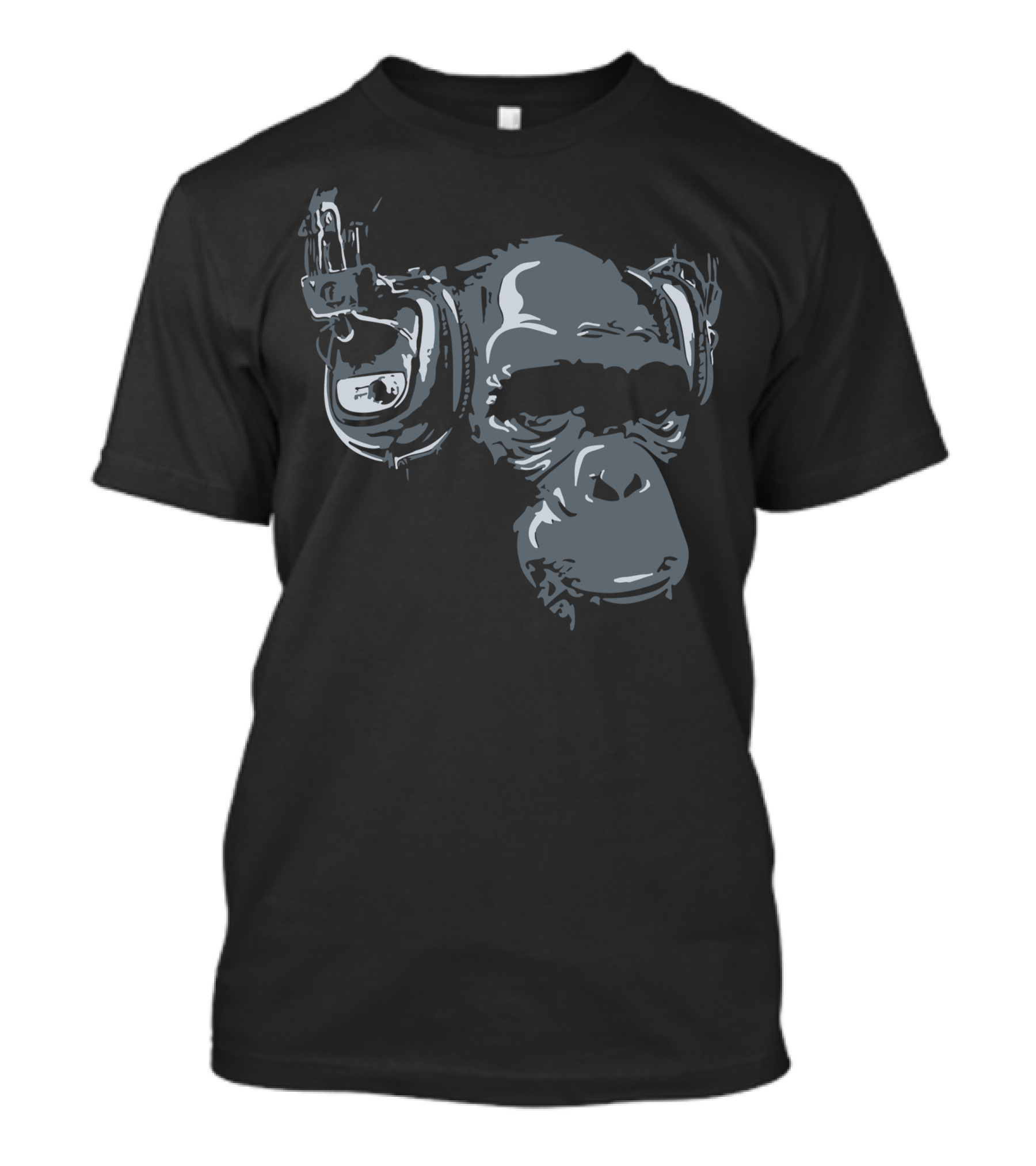Monkey DJ Headphones Groove Music Love T-Shirt