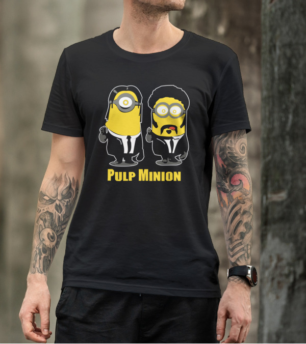 Pulp Minion Despicable Me Pulp Fiction Characters T-Shirt