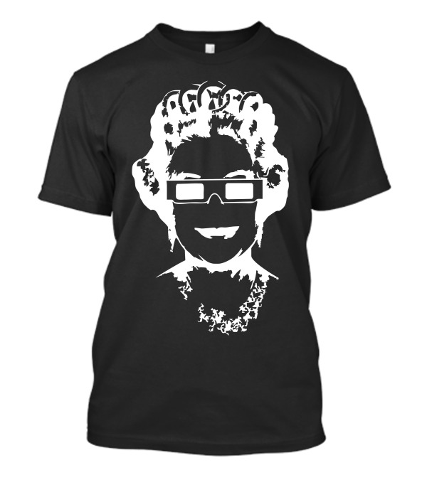Queen Bee Elizabeth Wearing 3D Glasses Iconic T-Shirt