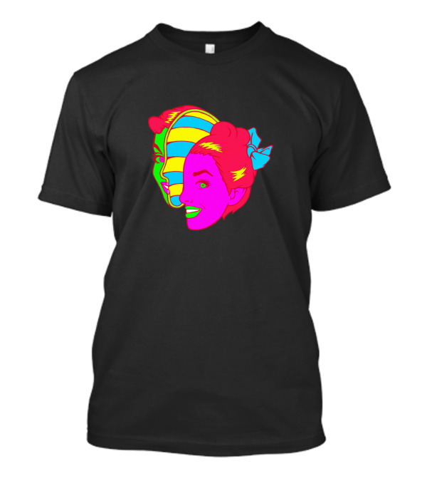 Retro Girl Slice Neon Pop Art Faces T-Shirt