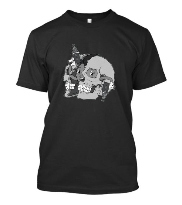 Retro Skull Ice Cream Dream Fusion T-Shirt