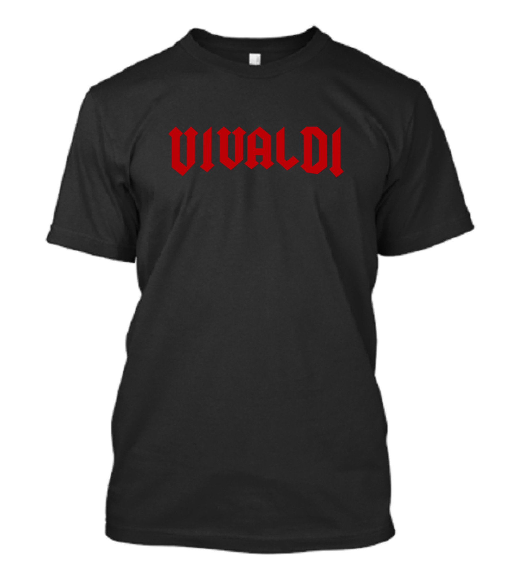 Vivaldi Rock Metal Font T-Shirt