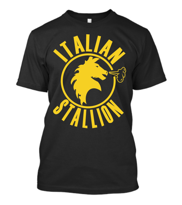 Rocky Balboa Italian Stallion Black Yellow Logo Movie Cotton 2XL T-Shirt