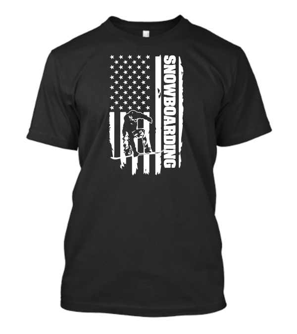 Snowboarding Snowboarder American Flag USA Patriotic T-Shirt