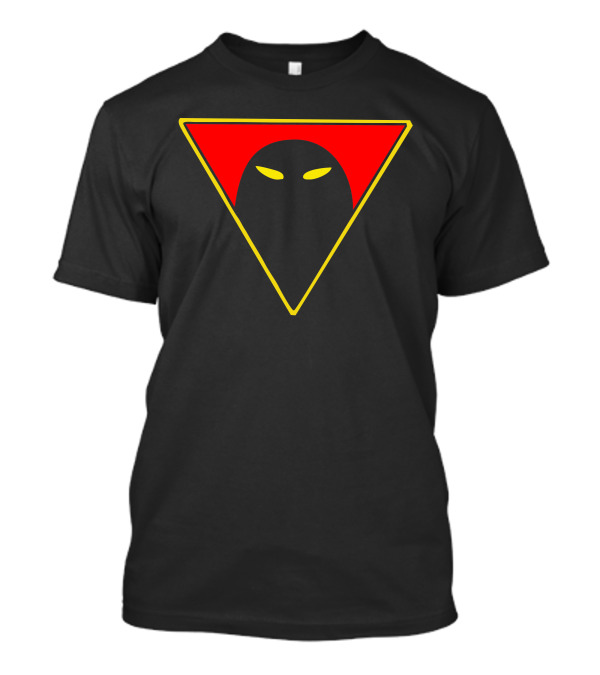 Space Ghost Masked Emblem In Red And Yellow Triangle T-Shirt