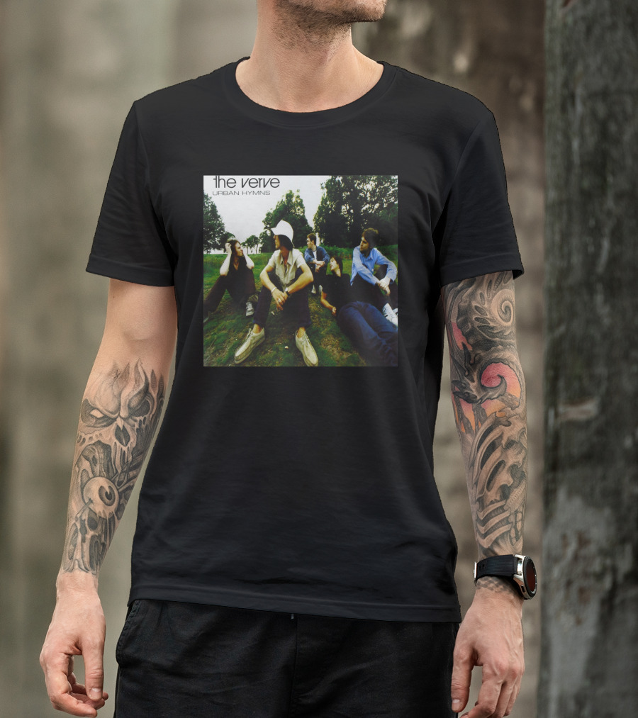 The Verve Urban Hymns Album Cover Group Outdoor Scene T-Shirt
