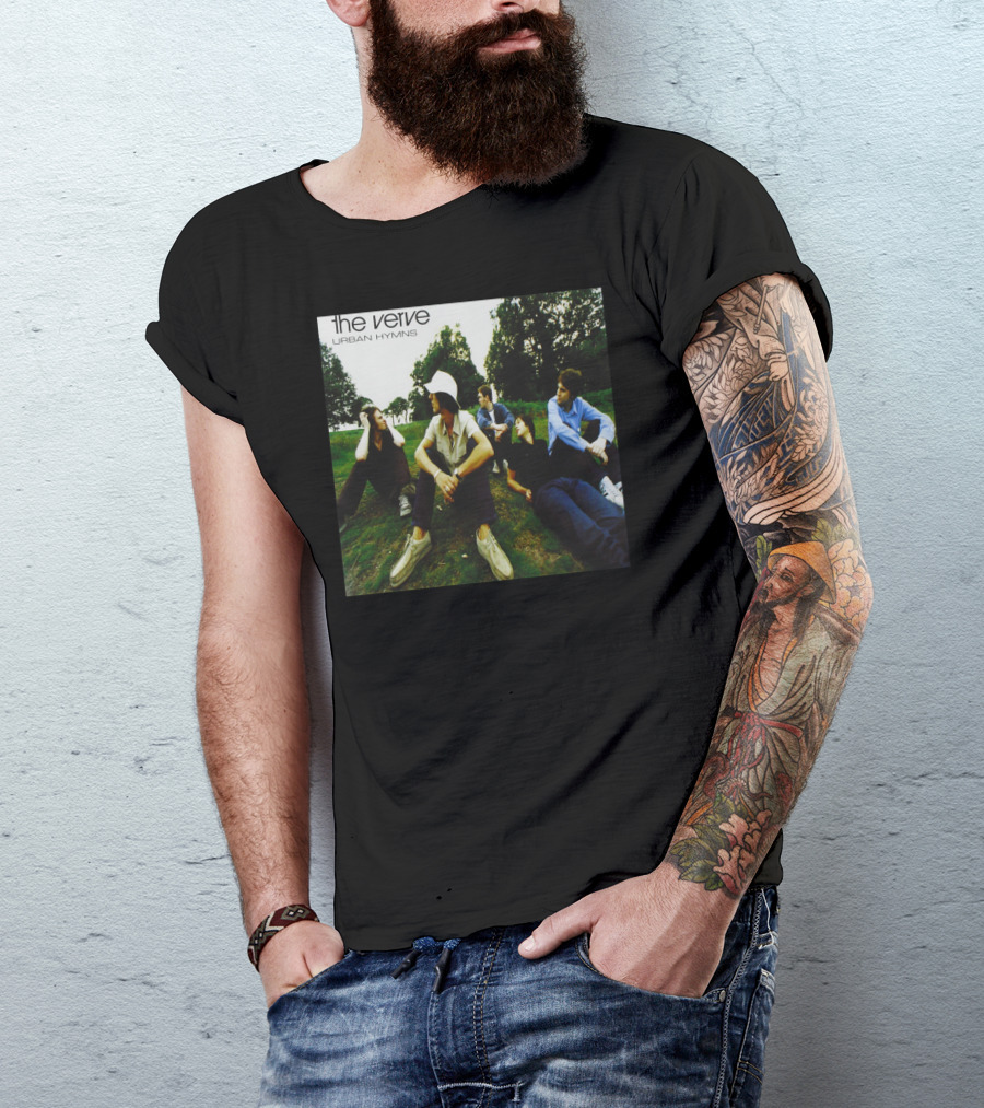 The Verve Urban Hymns Album Cover Group Outdoor Scene T-Shirt
