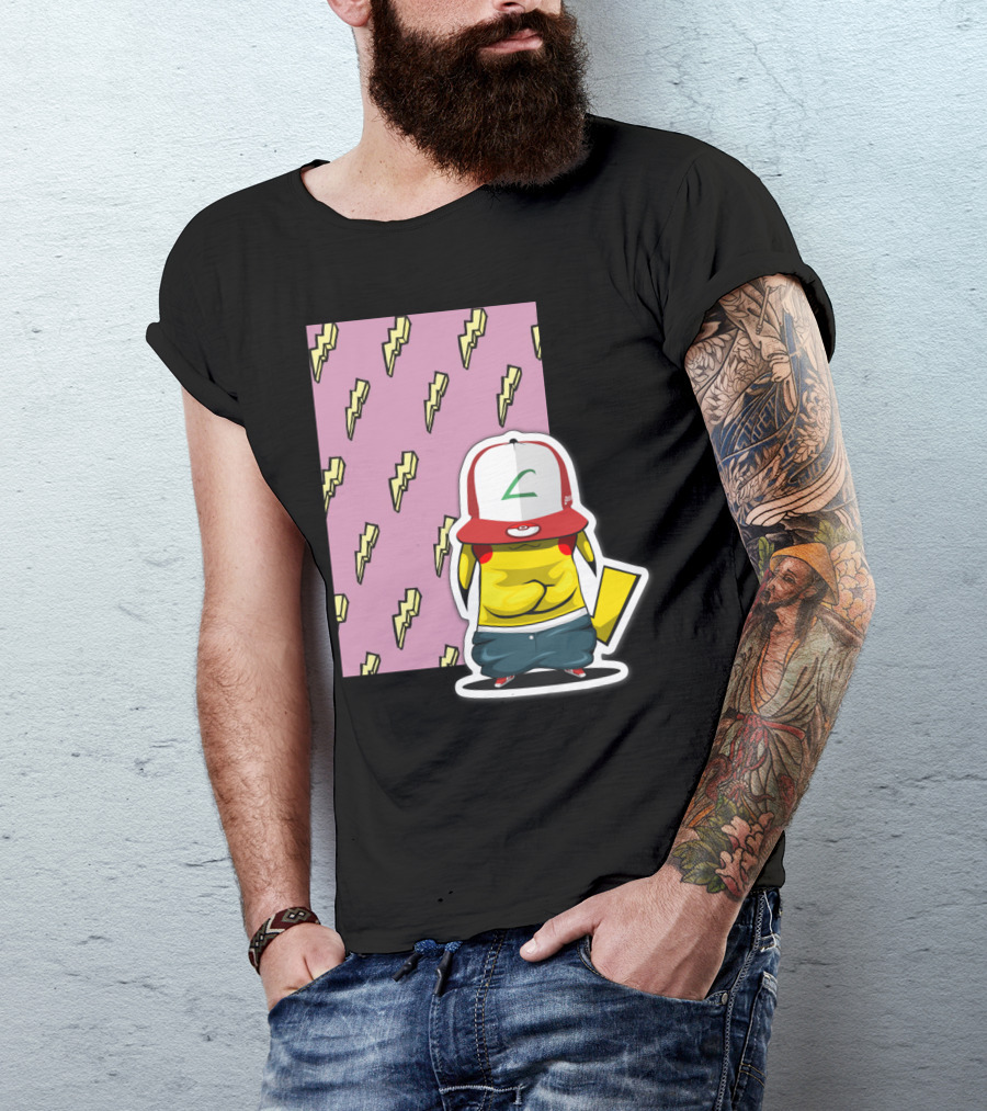 Pikachu Thunder Lightning Bolt Street T-Shirt