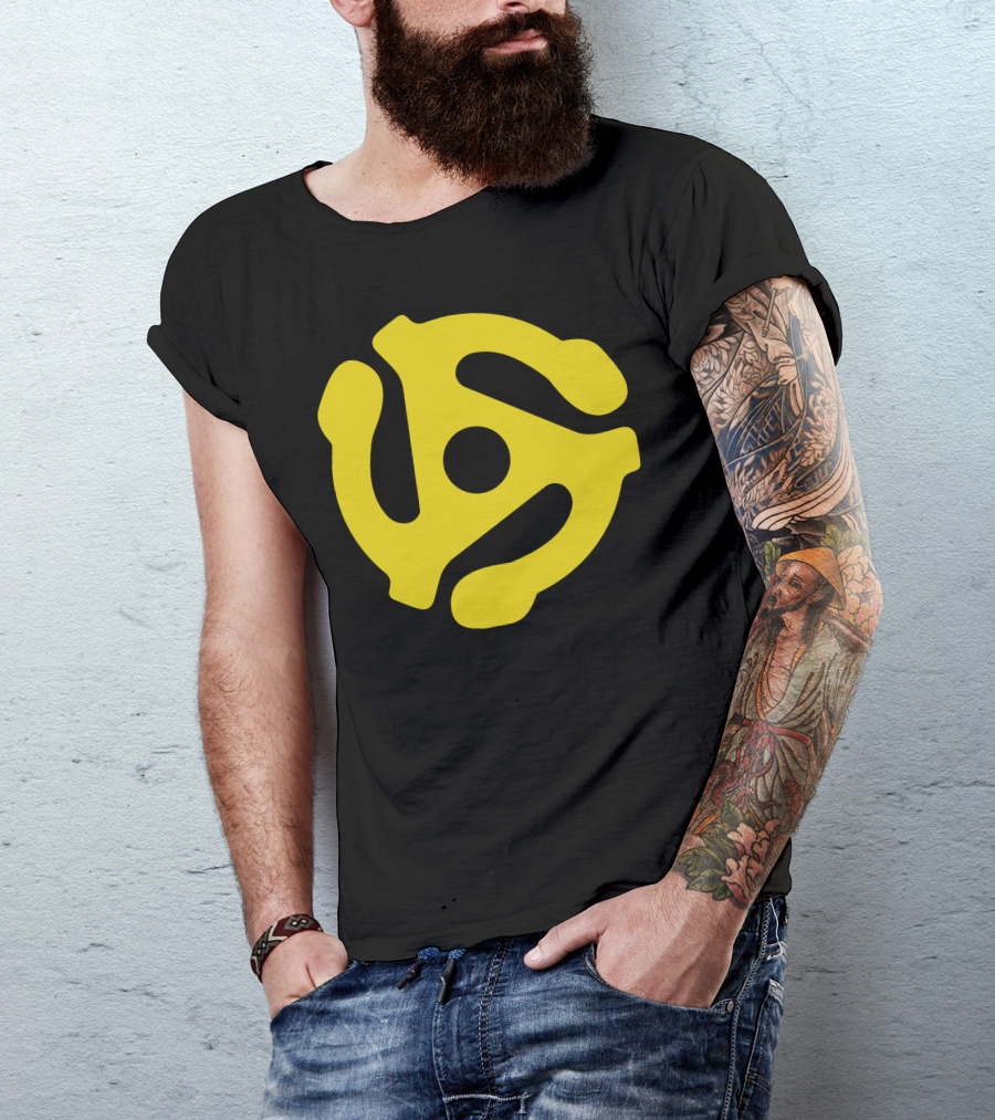 45 RPM Record Adapter Icon Retro Vinyl T-Shirt