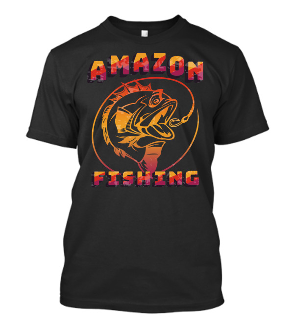AMAZON FISHING Vivid Hooked Fish T-Shirt