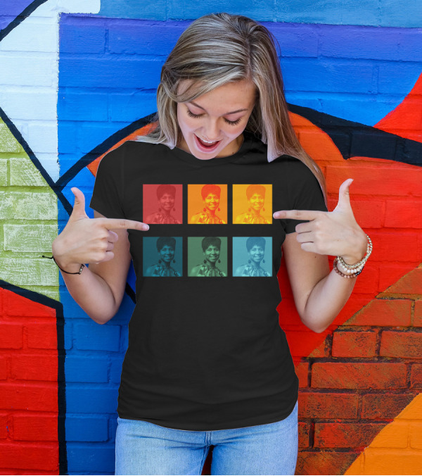 Aretha Franklin Pop Art Style Colorful Portraits T-Shirt