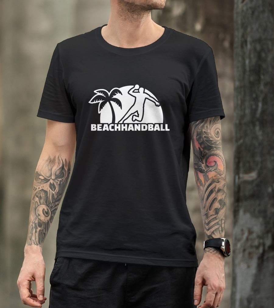 Beach Handball Palm Tree Player T-Shirt